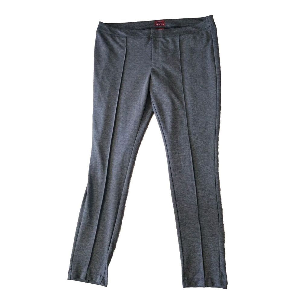 Merona Pants Women‎ 16 Gray Stretch Extensible Classic Skinny Formal Office